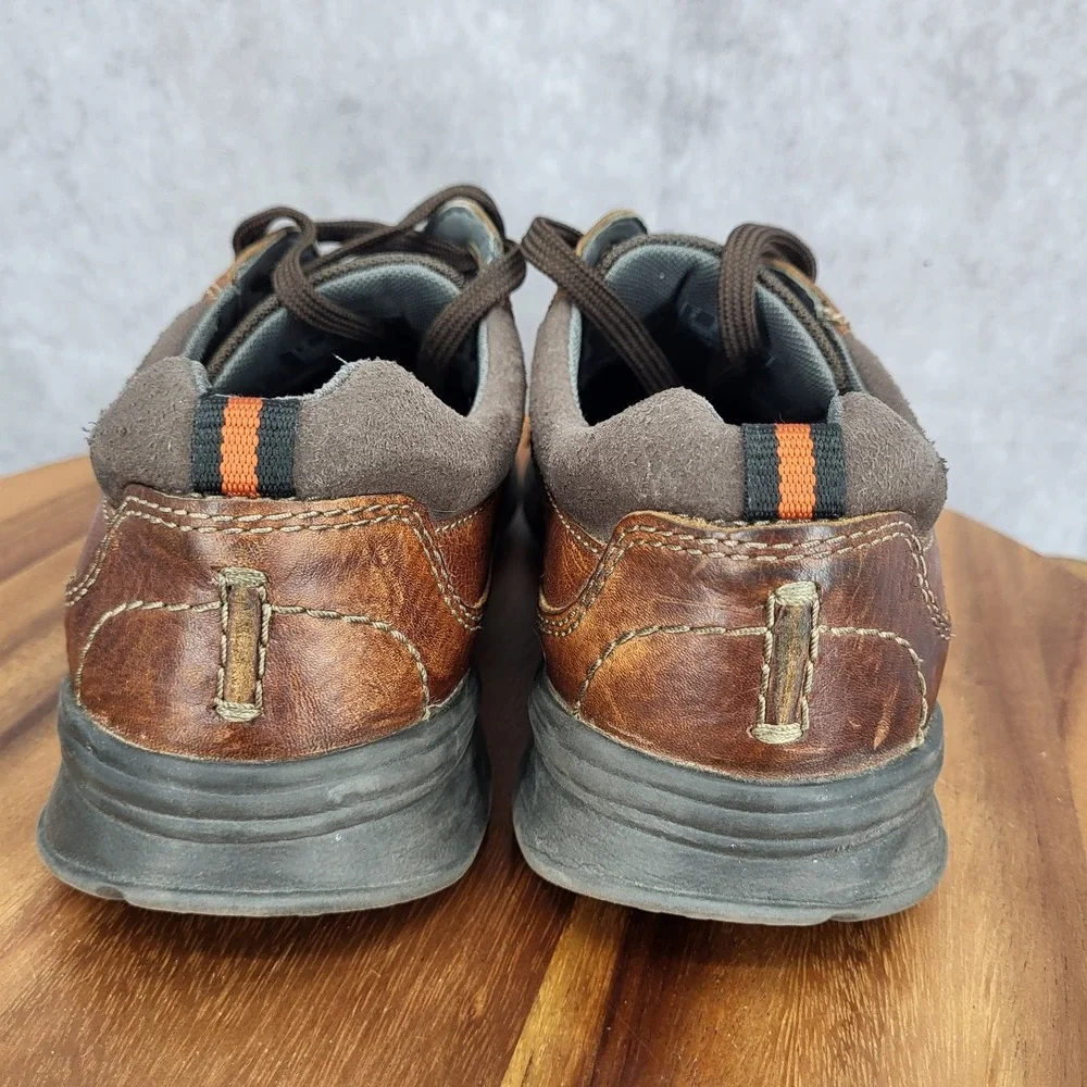 Clarks‎ Oxford Shoes Mens 9 M Brown Leather Bicycle Toe Cotrell Walk Casual